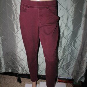 Levi Strauss Signature Lady 10 Short 30X28 Cranberry Shaping Pull-on Skinny Pant